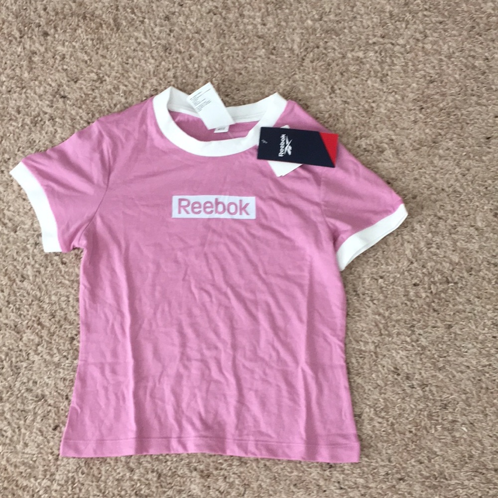 NWT Reebok pink baseball tee shirt XS NWT athleisure y2k teen style tween